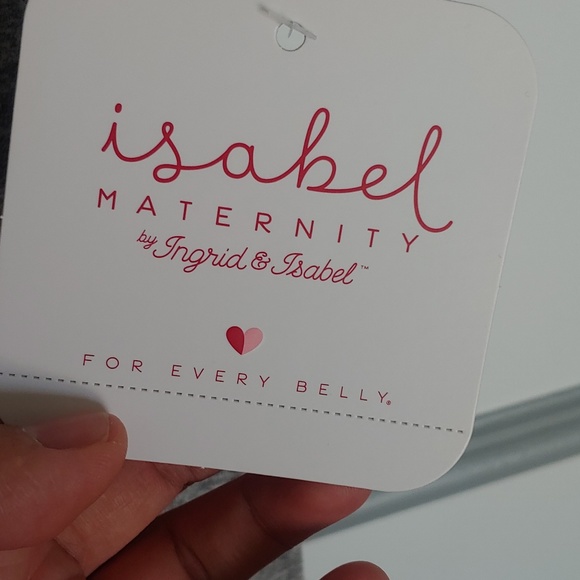 Ingrid & Isabel Maternity Ruffled Dress Shirt M/L - Picture 6 of 7